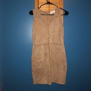 Tan suede dress, size small